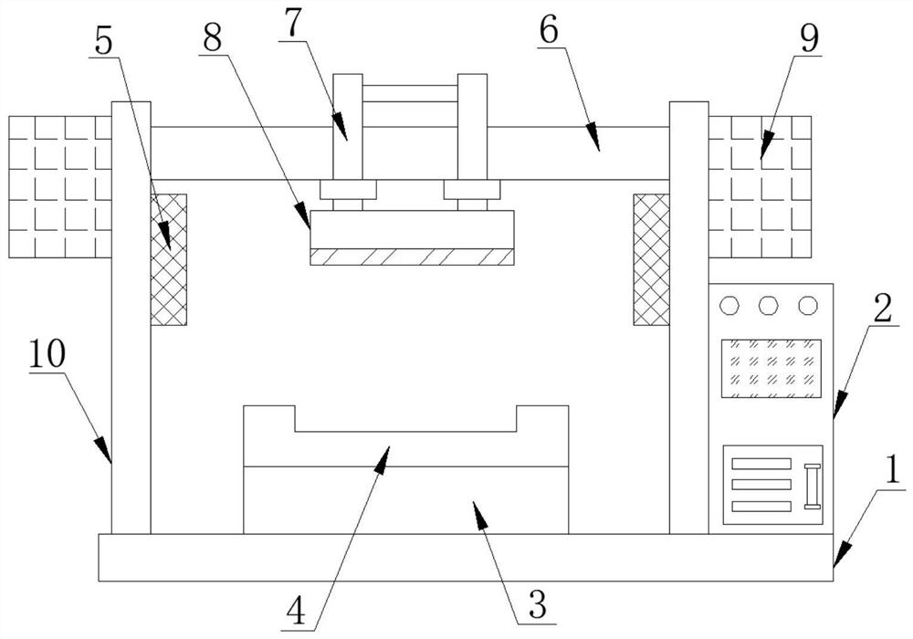 Hot-pressing device for plastic processing