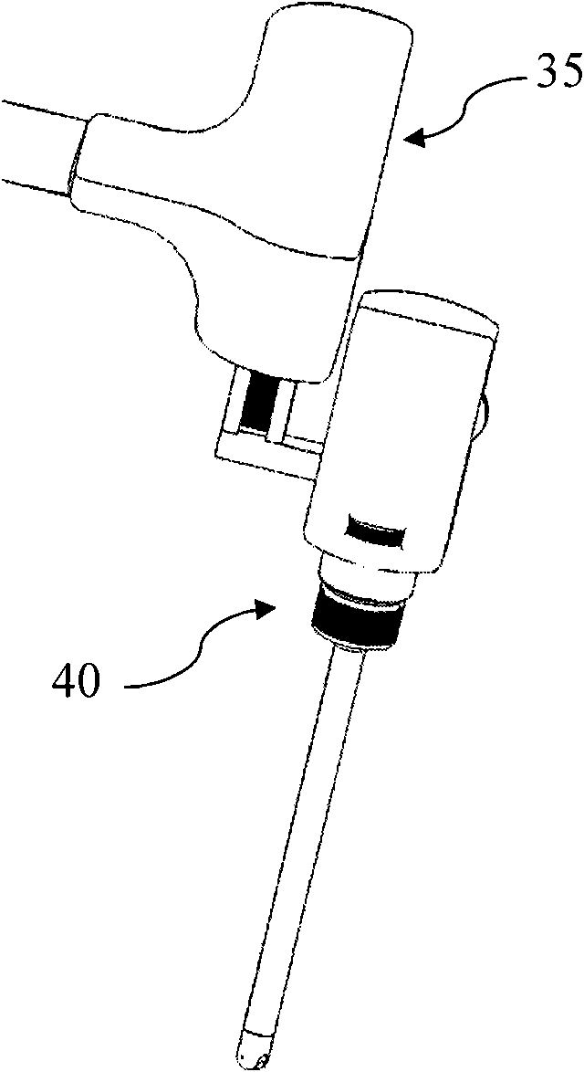 Detection head and detection device provided with same
