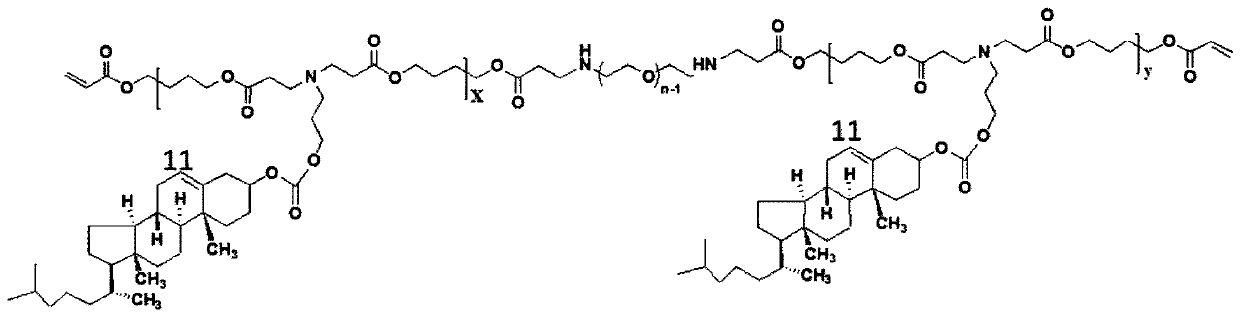 A kind of cholesterol-grafted pH-responsive tri-block amphiphilic copolymer and its preparation method and application