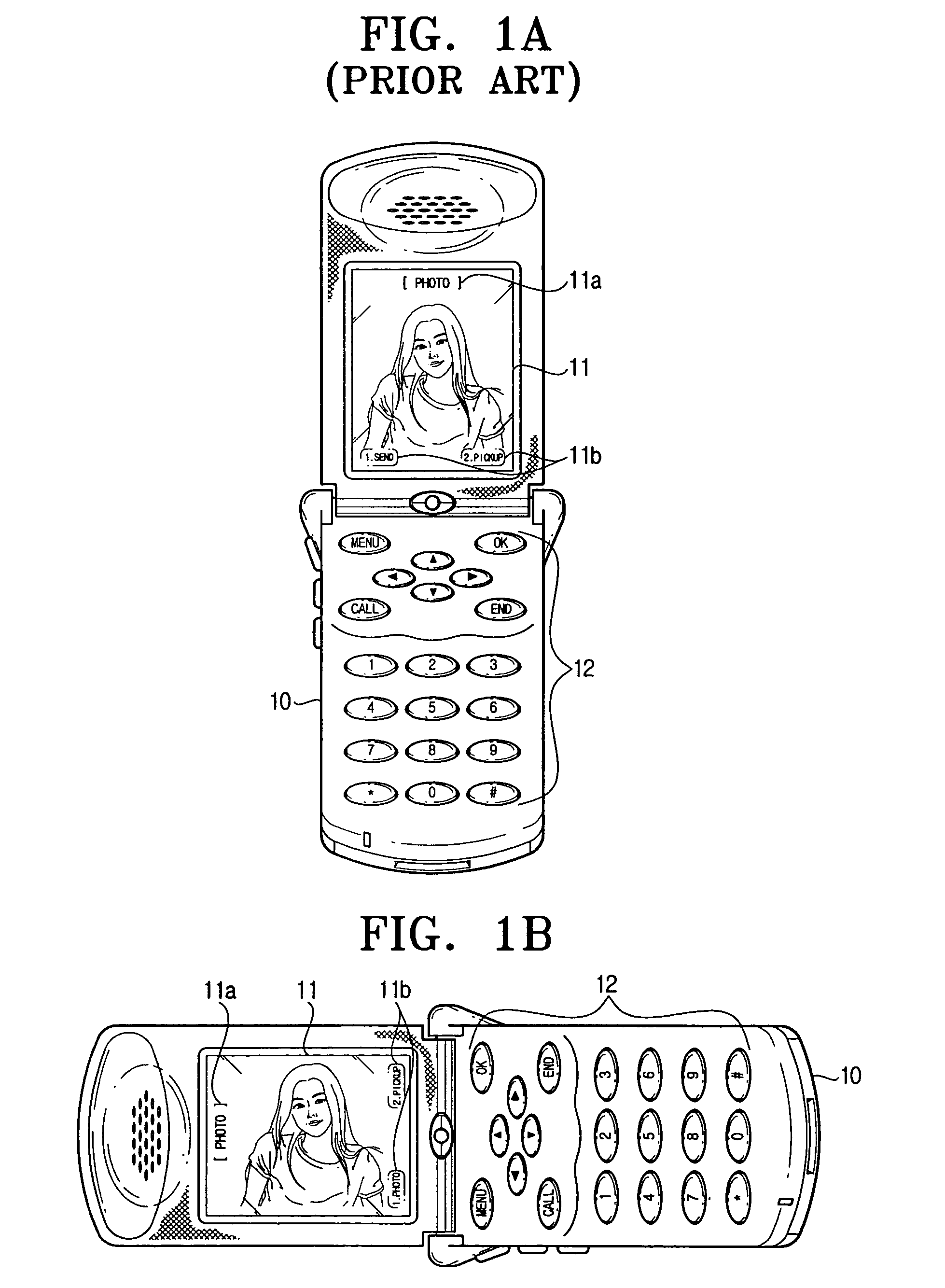 Portable electronic device for changing menu display state according to rotating degree and method thereof