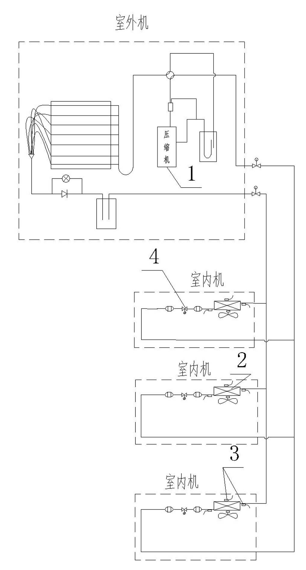 The Control Method of Preventing Refrigerant Drift Flow During Heating of Multi-connected Air Conditioning Units