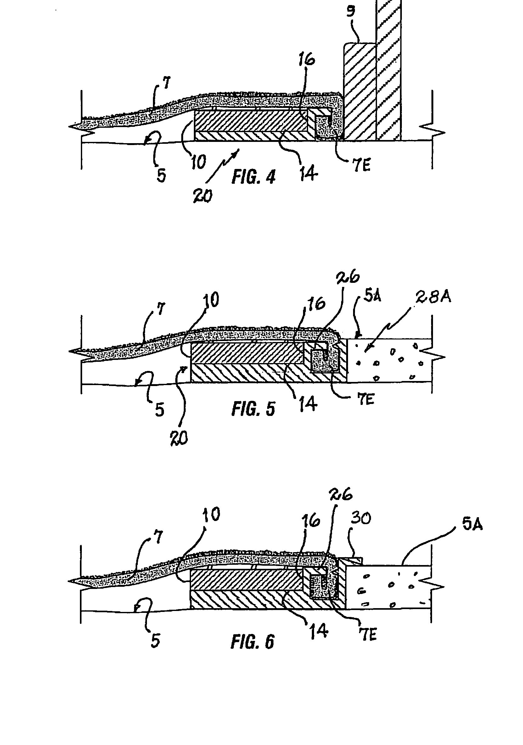 Carpet edge securing strips