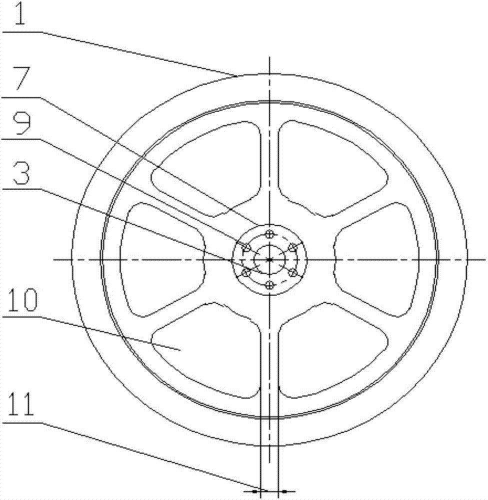 Method for improving nitriding bevel gear wheel part machining precision