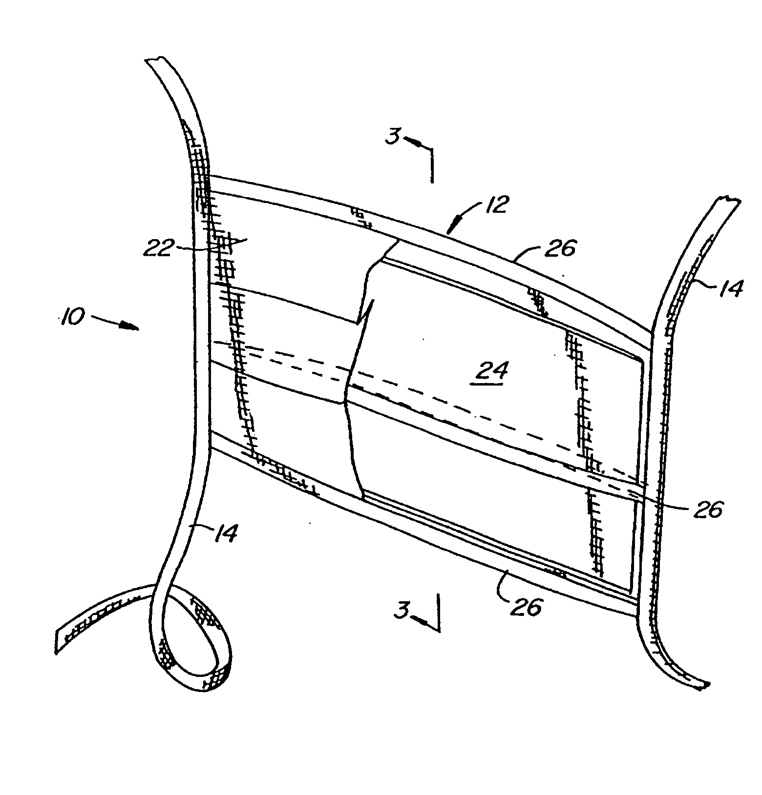 Nonwoven radiopaque material for medical garments and method for making same