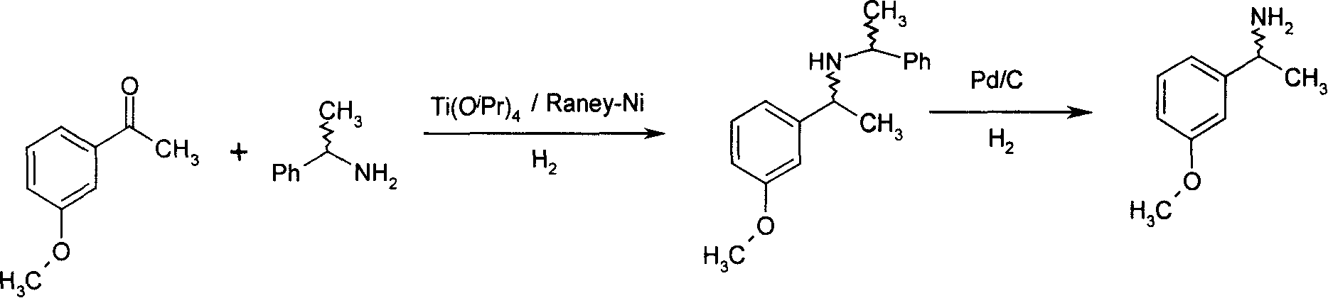 Method for preparing optical active 1-(3-methoxy phenyl) ethylamine