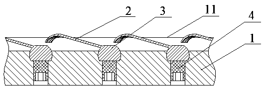 Foil end face gas film sealing structure with enhanced radial flow-induced opening