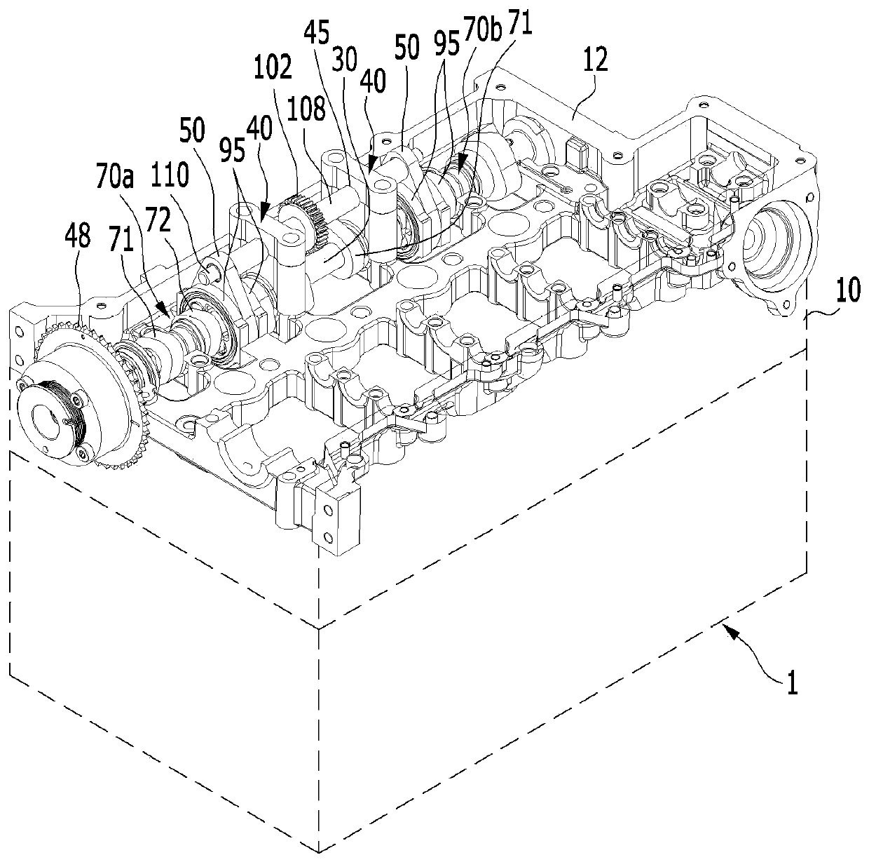Continuously variable valve duration device and associated engine