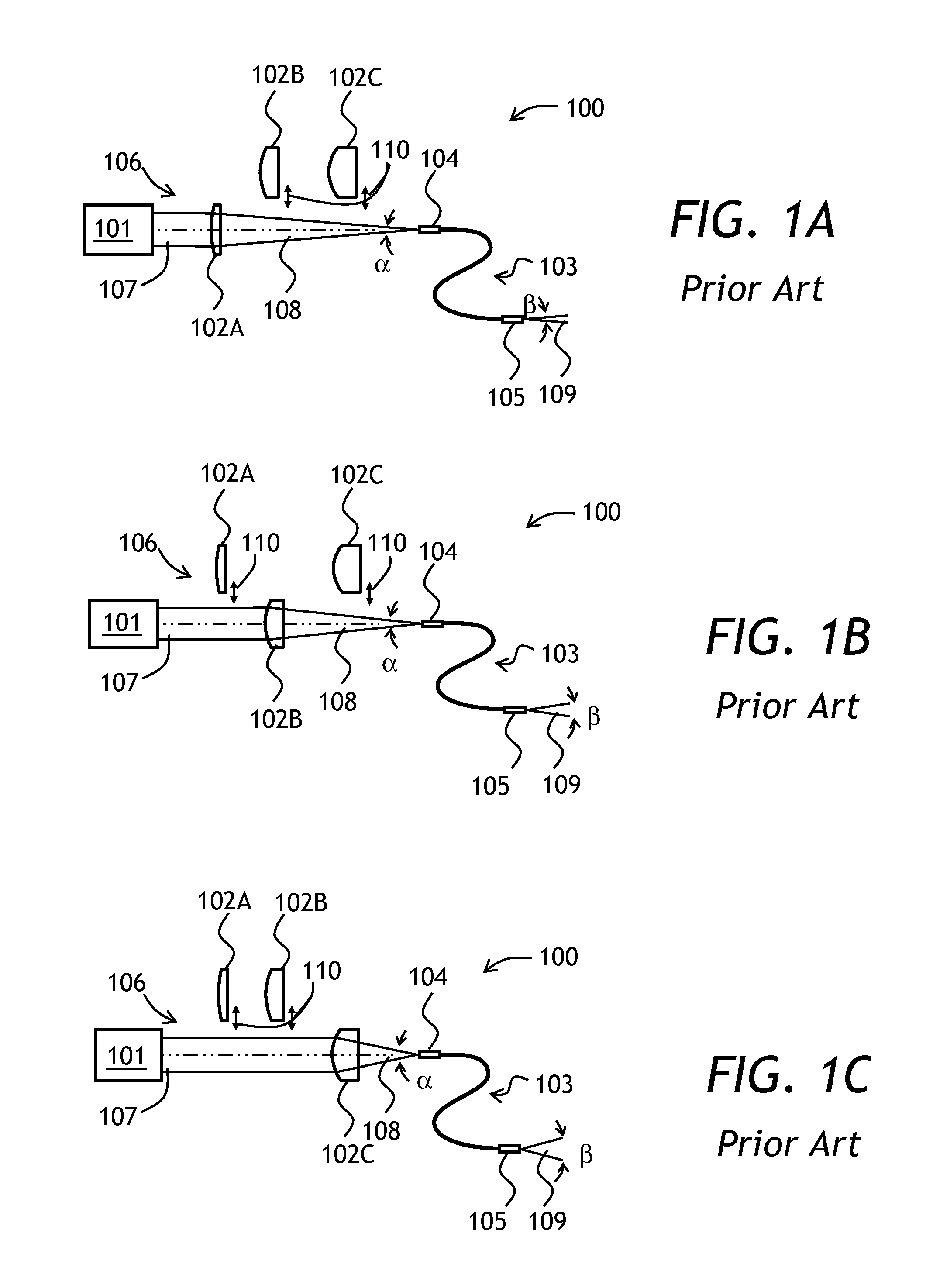 Varying beam parameter product of a laser beam