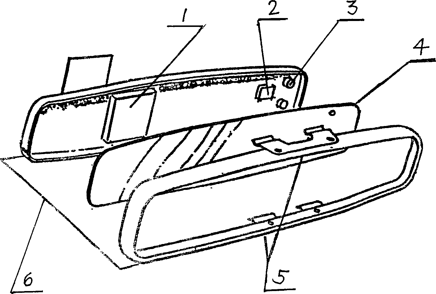 Rearview mirror with light being adjusted by liquid crystal display automatically