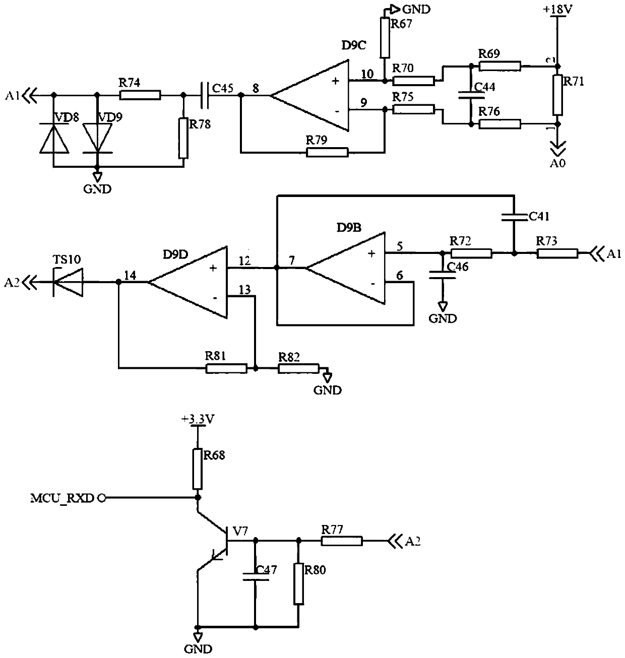 M-BUS host transmit-receive circuit
