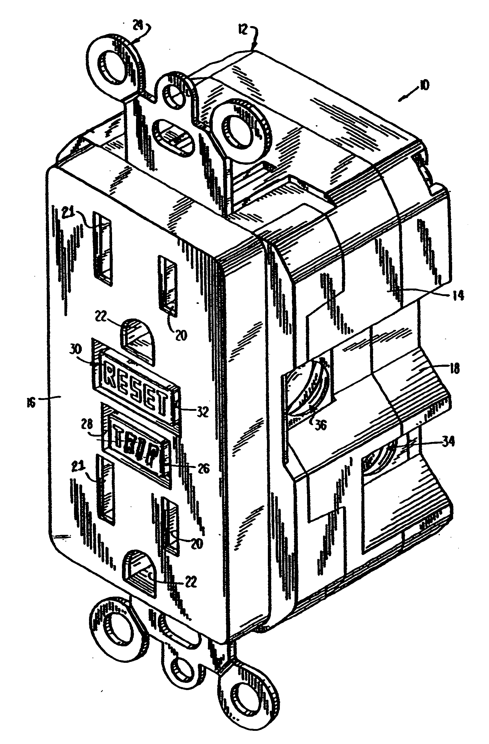 Circuit interrupting device with single throw, double mode button for test-reset function