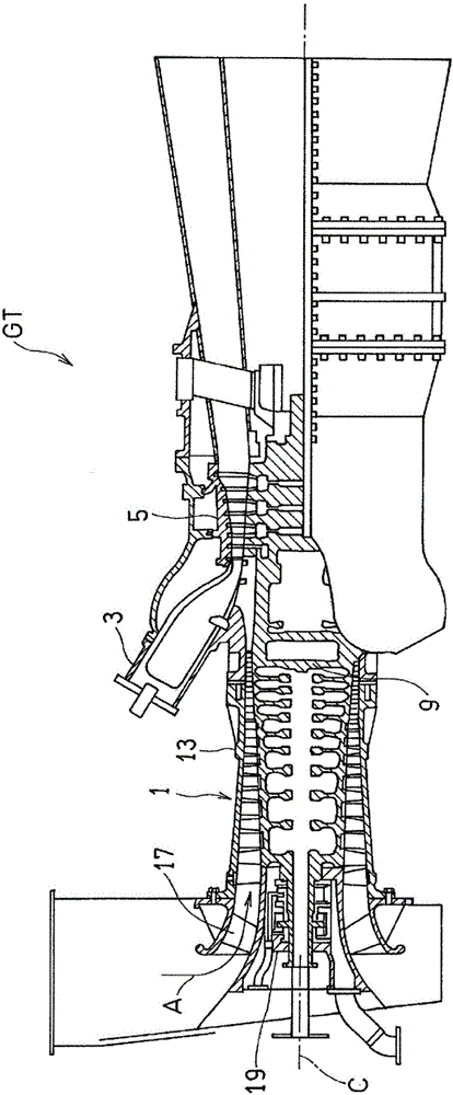 Oil discharging structure for bearing