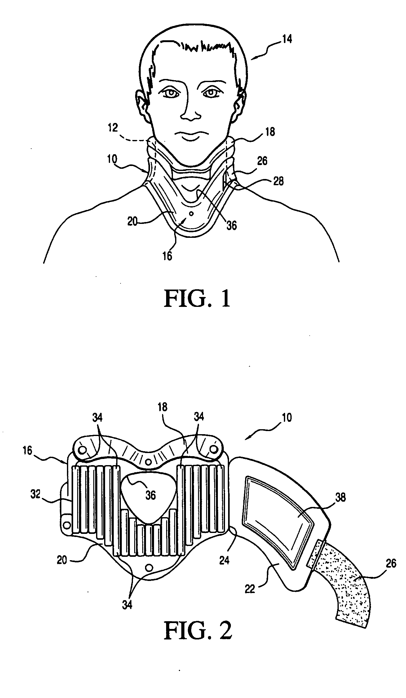 Cervical Immobilization Collar with Arterial Cooling Elements