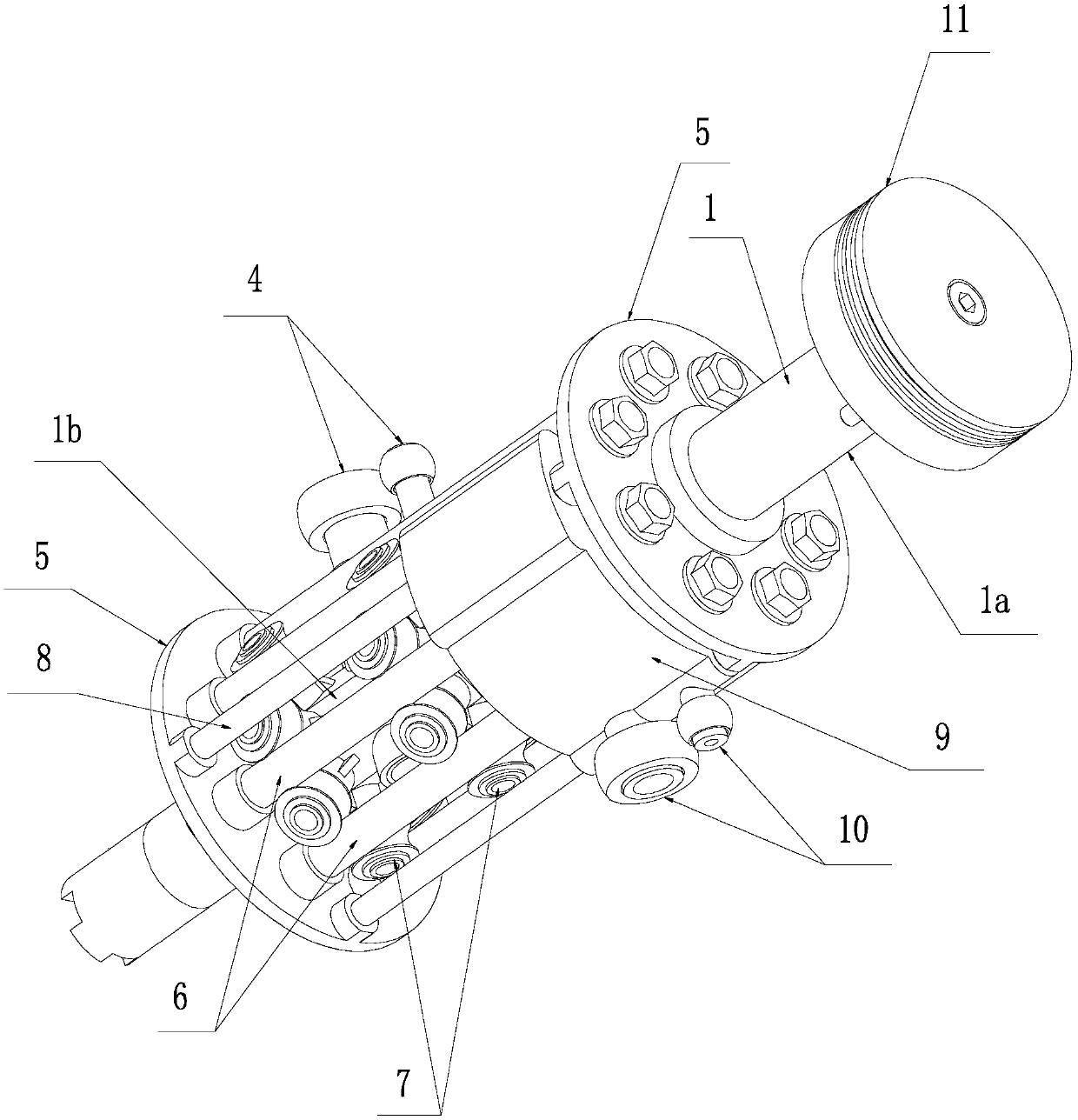 Engine efficient axial rotation driving mechanism