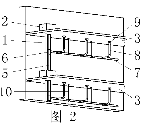 Method for draining accumulated floor water during super high-rise building construction, and apparatus thereof