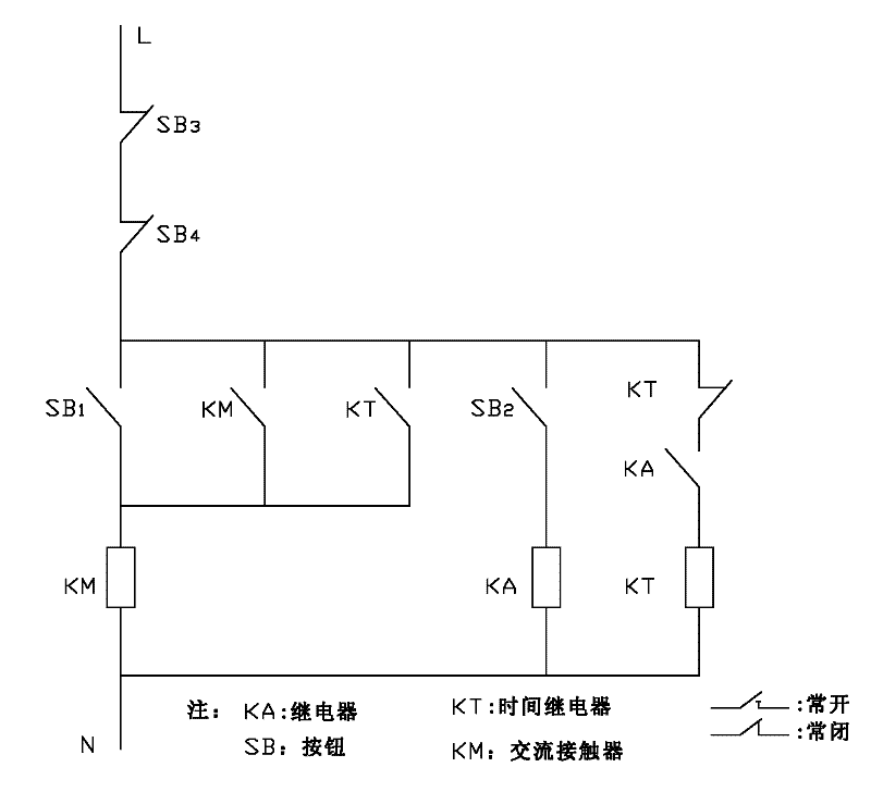 Device for separate delay starting of induced draft fans