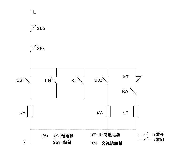 Device for separate delay starting of induced draft fans