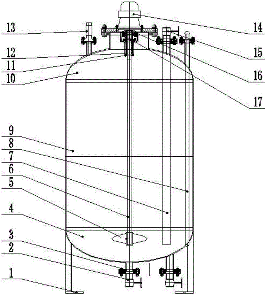 Chemical reagent hold-up vessel of vehicle-mounted integrated-type soil restoration device