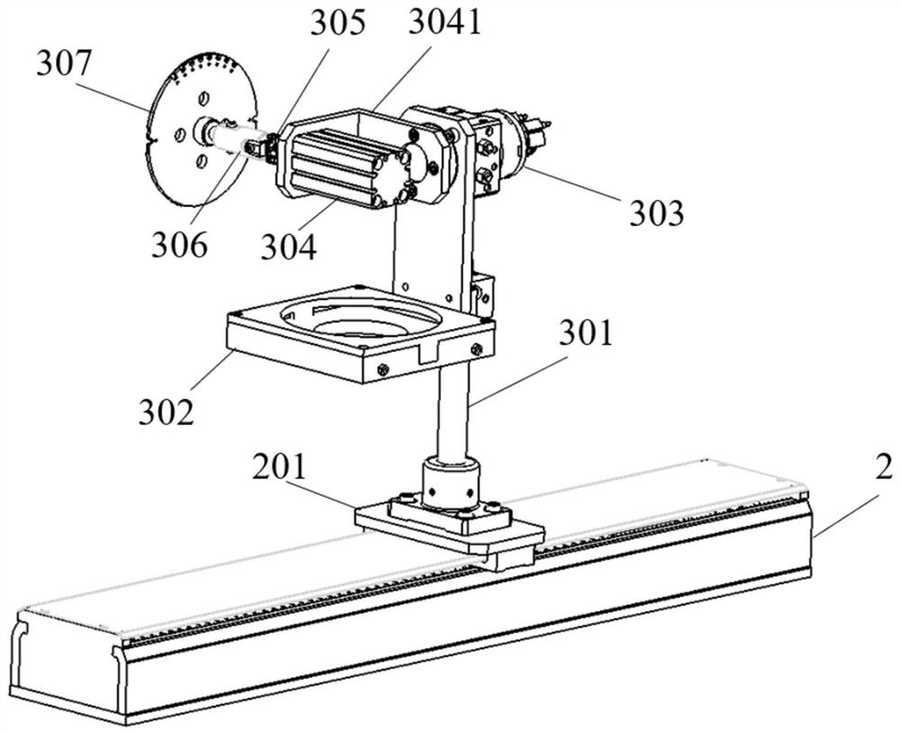 Automatic marking device for end part of pipe rod body and marking equipment for end part of pipe rod body