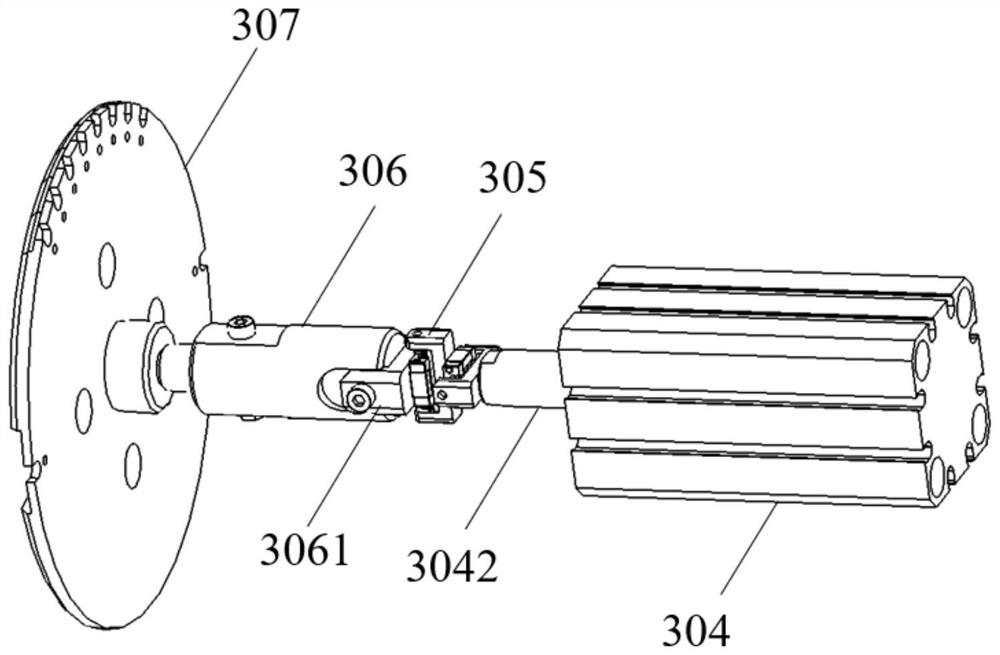 Automatic marking device for end part of pipe rod body and marking equipment for end part of pipe rod body