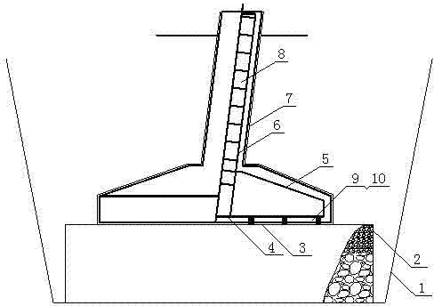 Construction method of inclined column type corrosion resistant foundation for power line in salt lake area