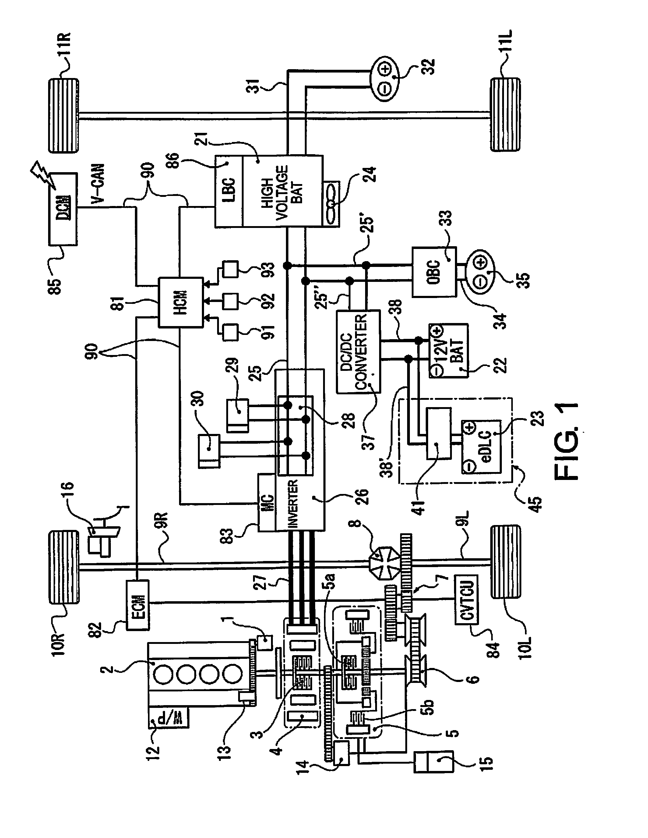 Control system for a plug-in hybrid vehicle