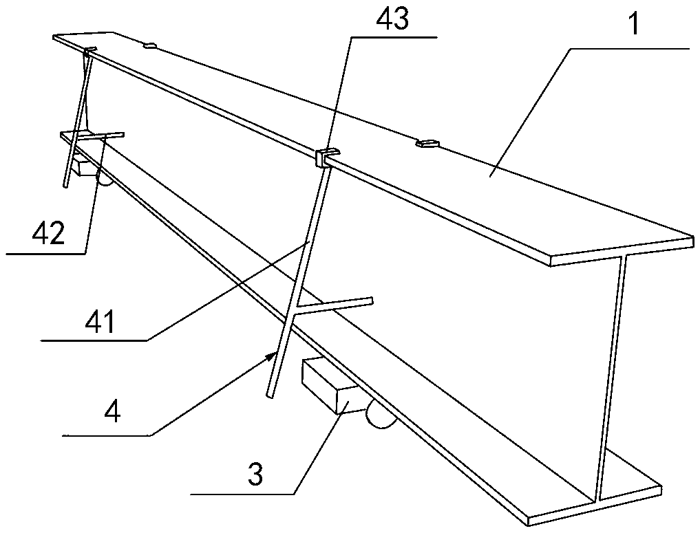 Long-span steel beam installation slipping and lifting combination device and construction method thereof