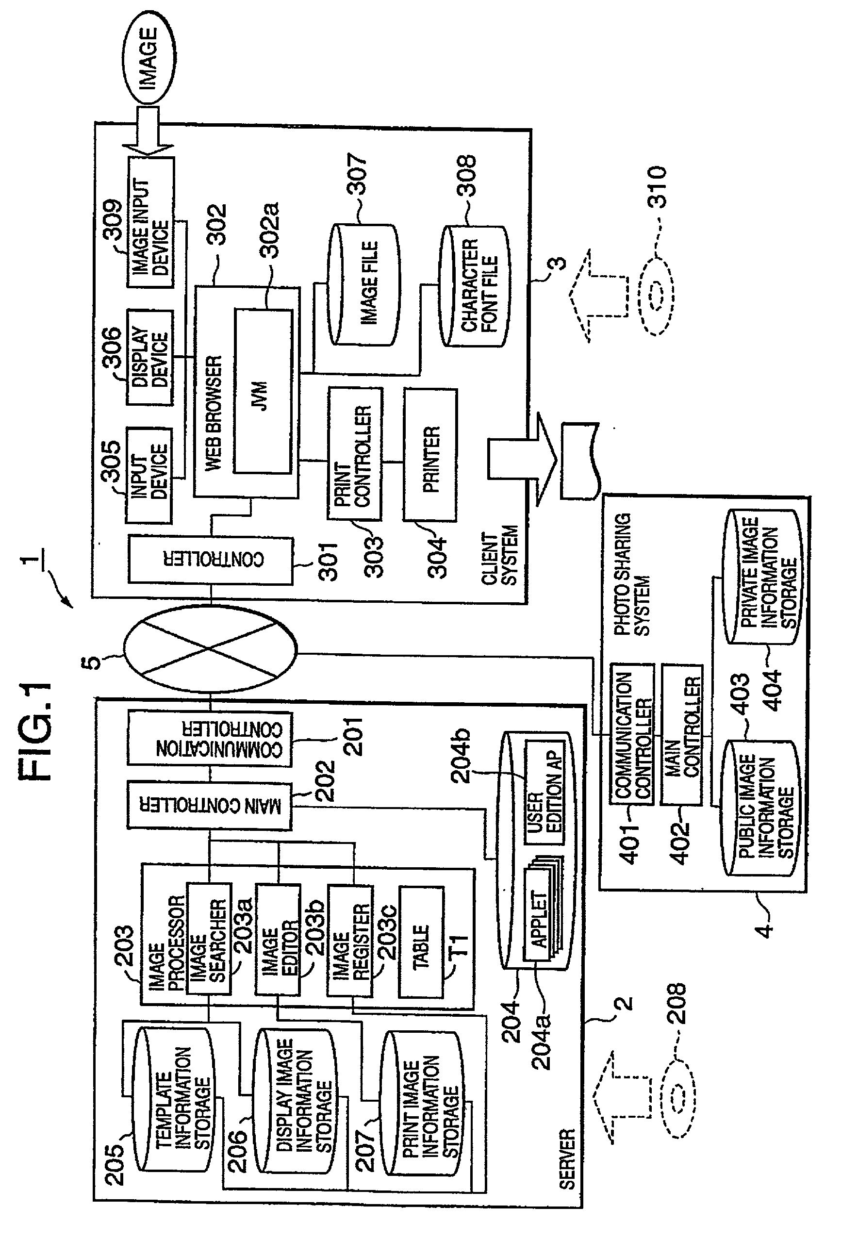 Image editing system and image editing method