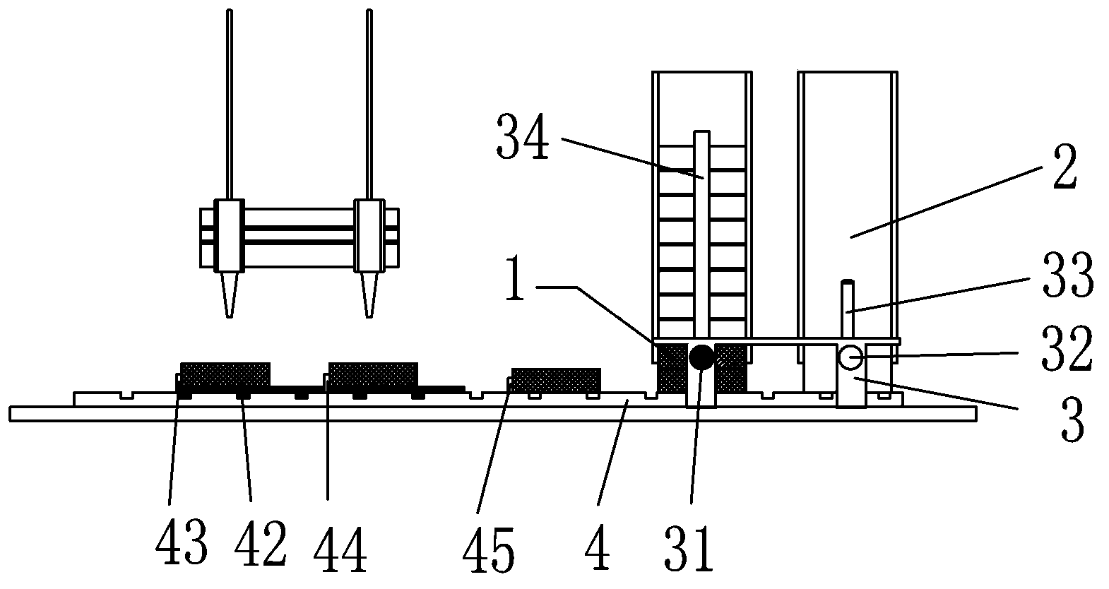Automatic conveying device of dispensing machine