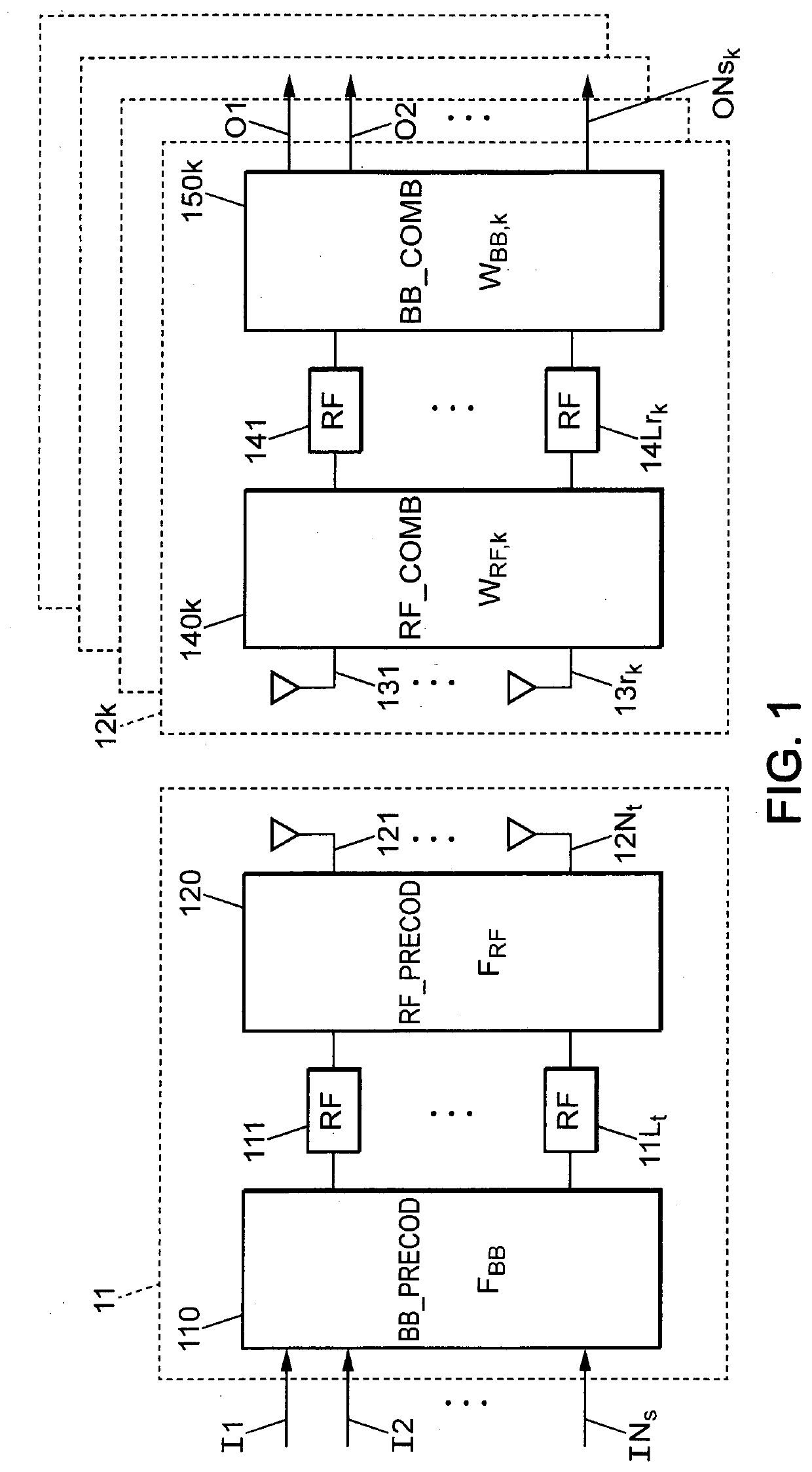 Receiver, communication system, and method implemented by computer for enabling both analog and digital beamforming in communication system