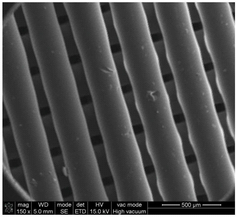 Osteochondral three-dimensional stent with regular interpenetrating network structure and preparation method thereof