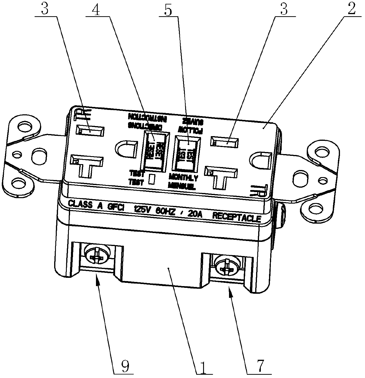 Socket type ground fault circuit interrupter