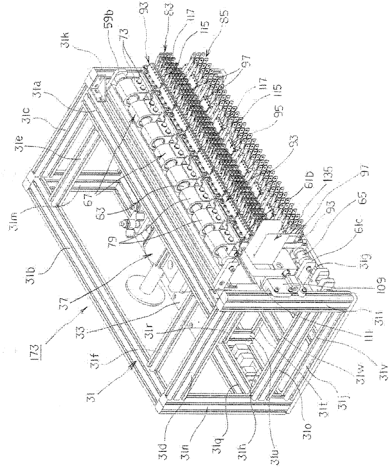 Clamping mechanism of charge-discharge test device for thin secondary battery