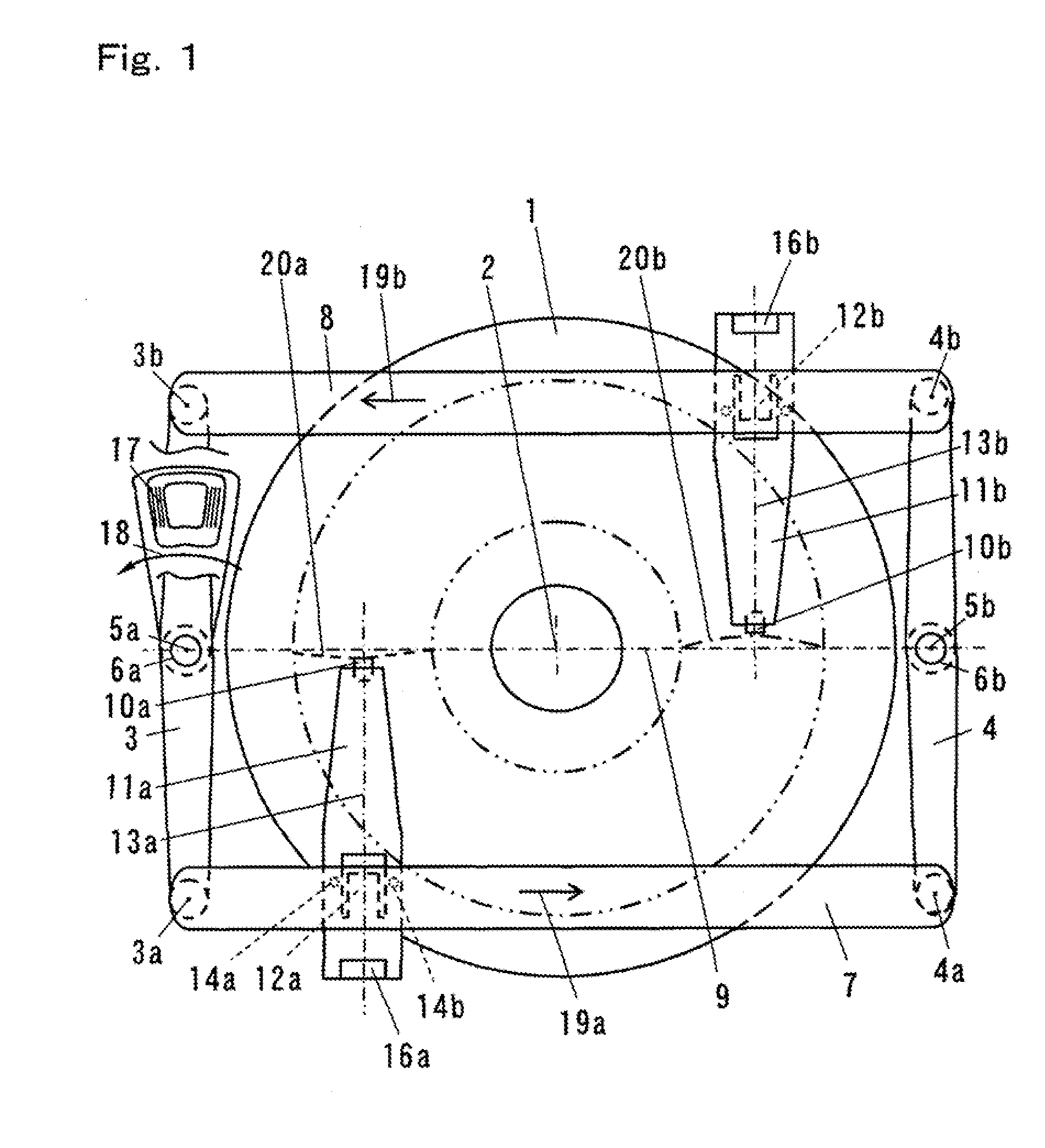 Head support device and it's driving method, and drive disk using same