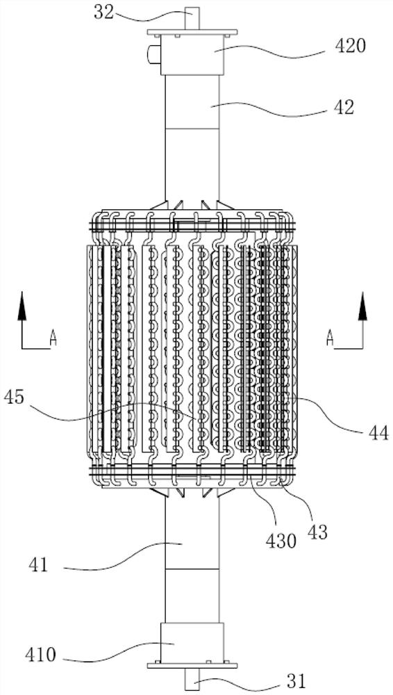 A rotary drum water cooling device