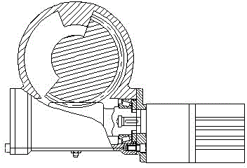 A kind of incomplete tooth worm gear reducer with limit