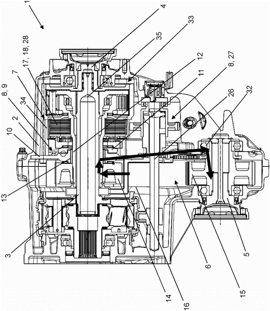 Transfer Case Having A Traction Element Offset Mechanism