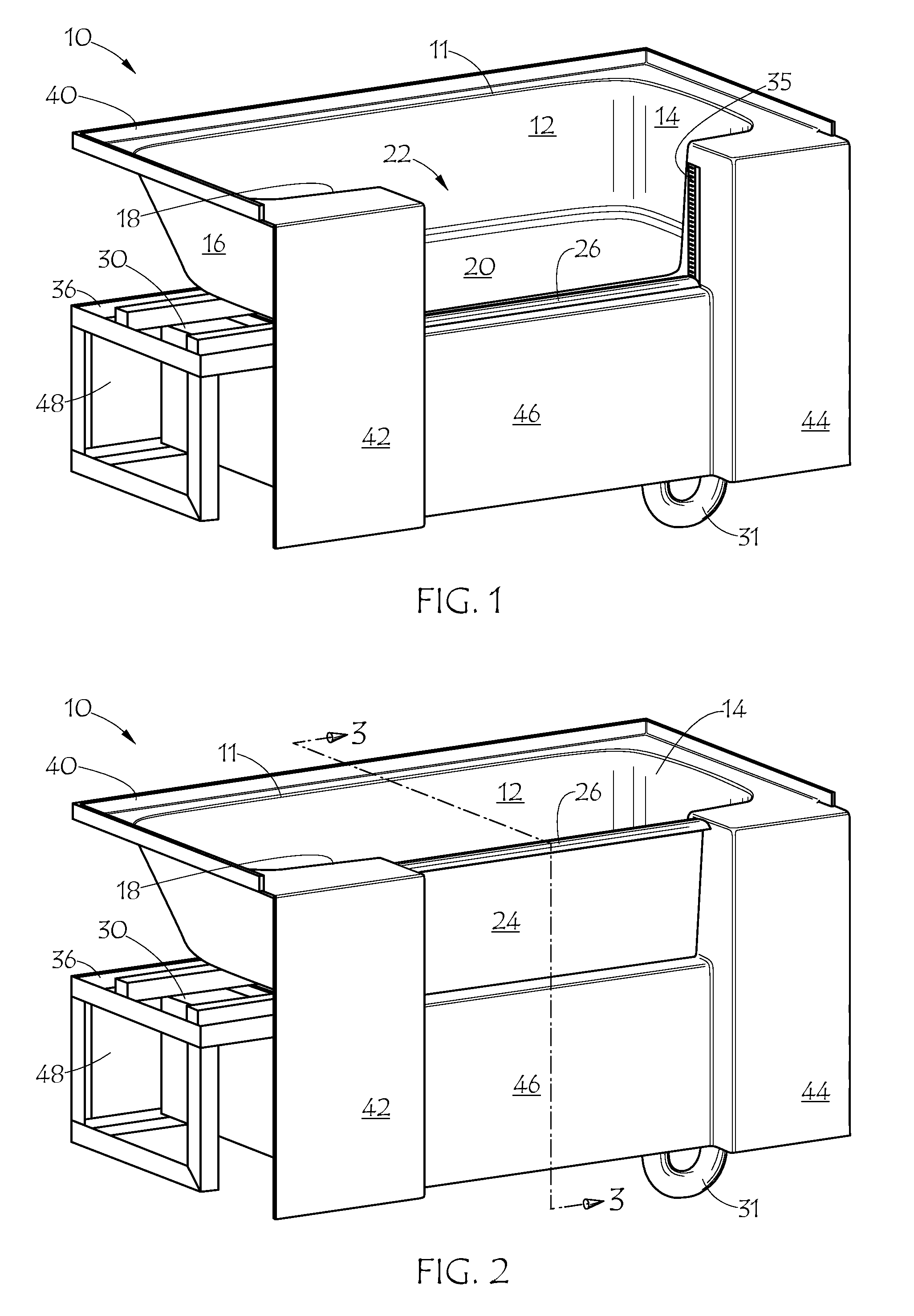 Accessible bathtub and drain