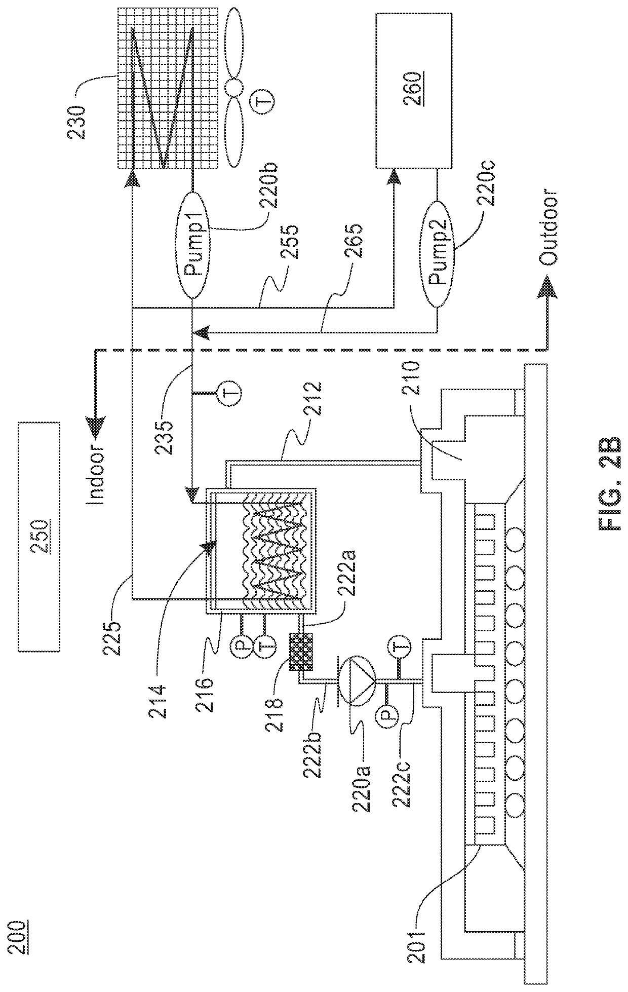 Two-phase cooling with ambient cooled condensor