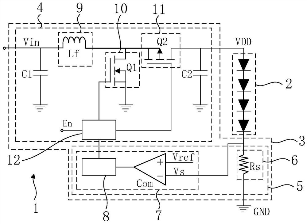 Backlight constant-current control circuit and backlight structure