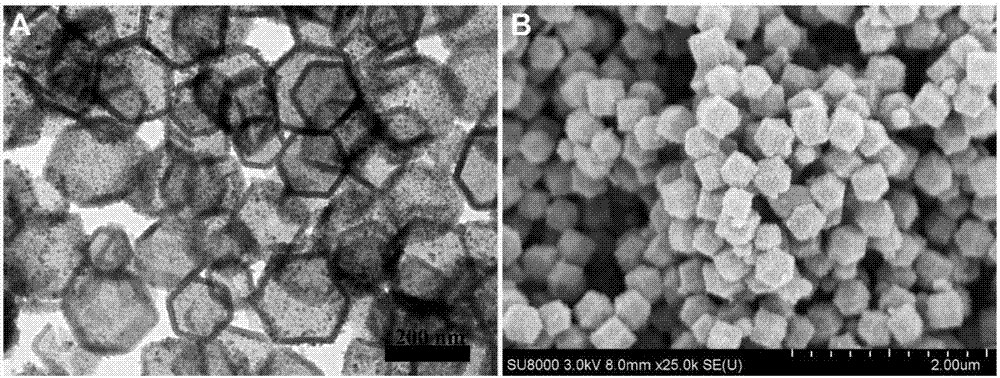 Cobaltous oxide/carbon composite hollow nanostructure material of dodecahedron structure and application thereof in negative electrodes of lithium batteries