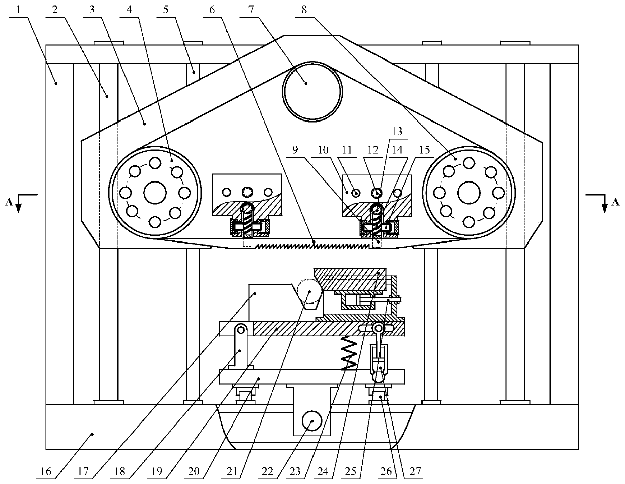 A sawing equipment and sawing method for heavy and extra-large structural parts