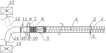 Anchor rod system used for gas extraction and hydraulic fracturing and extraction method