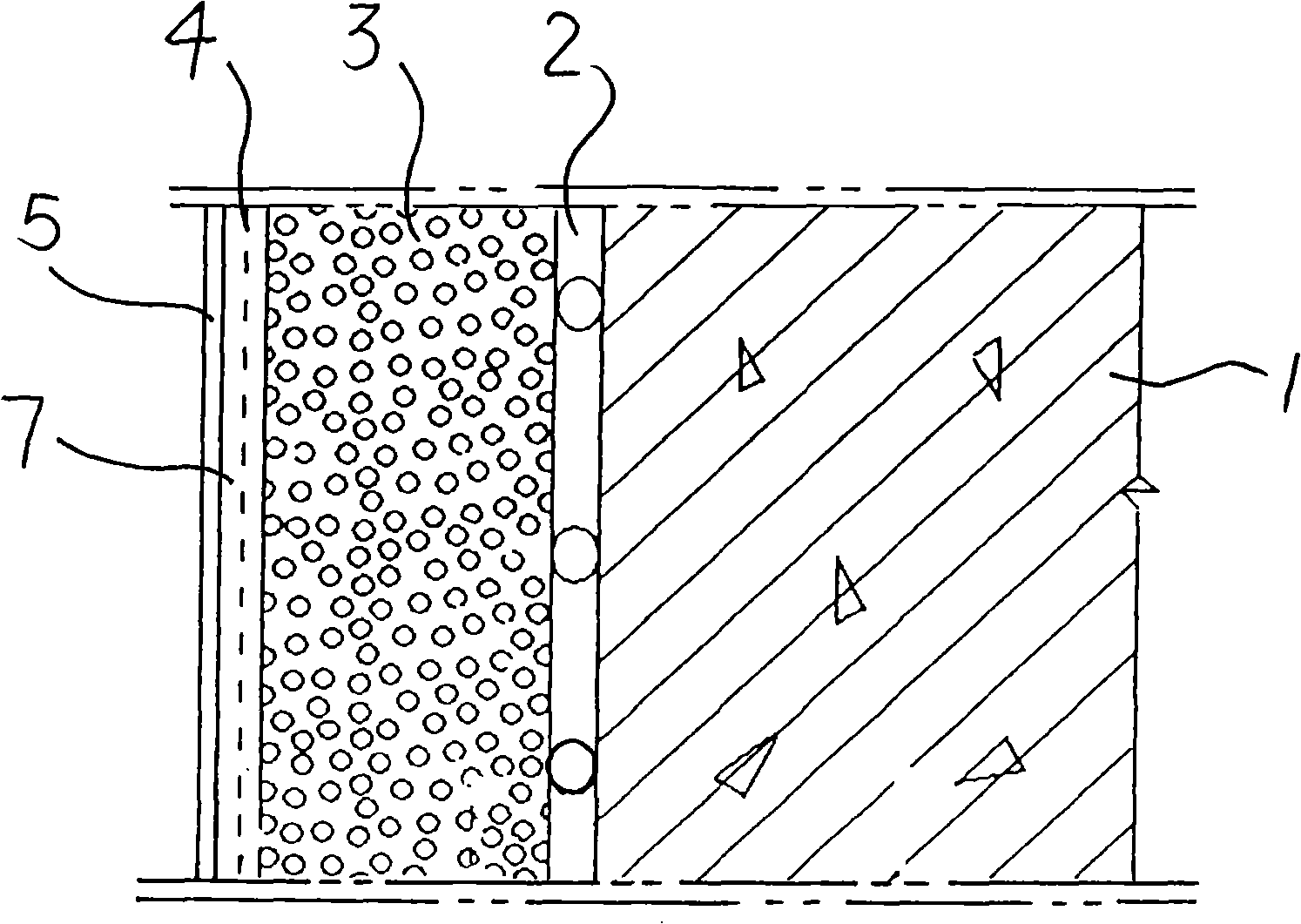 Construction method of building wall
