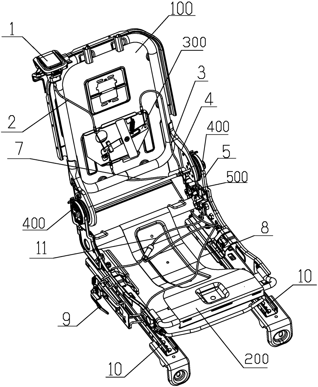 Automobile seat unlocking device