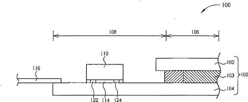 Chip with drive integrated circuit and corresponding liquid crystal display