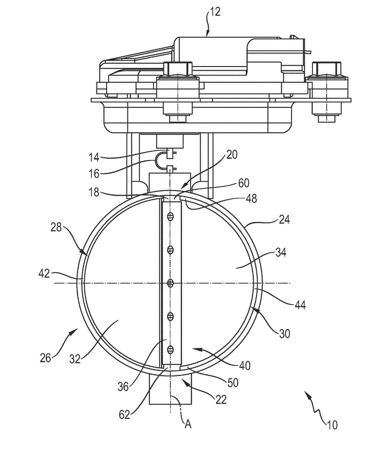 Exhaust gas flap