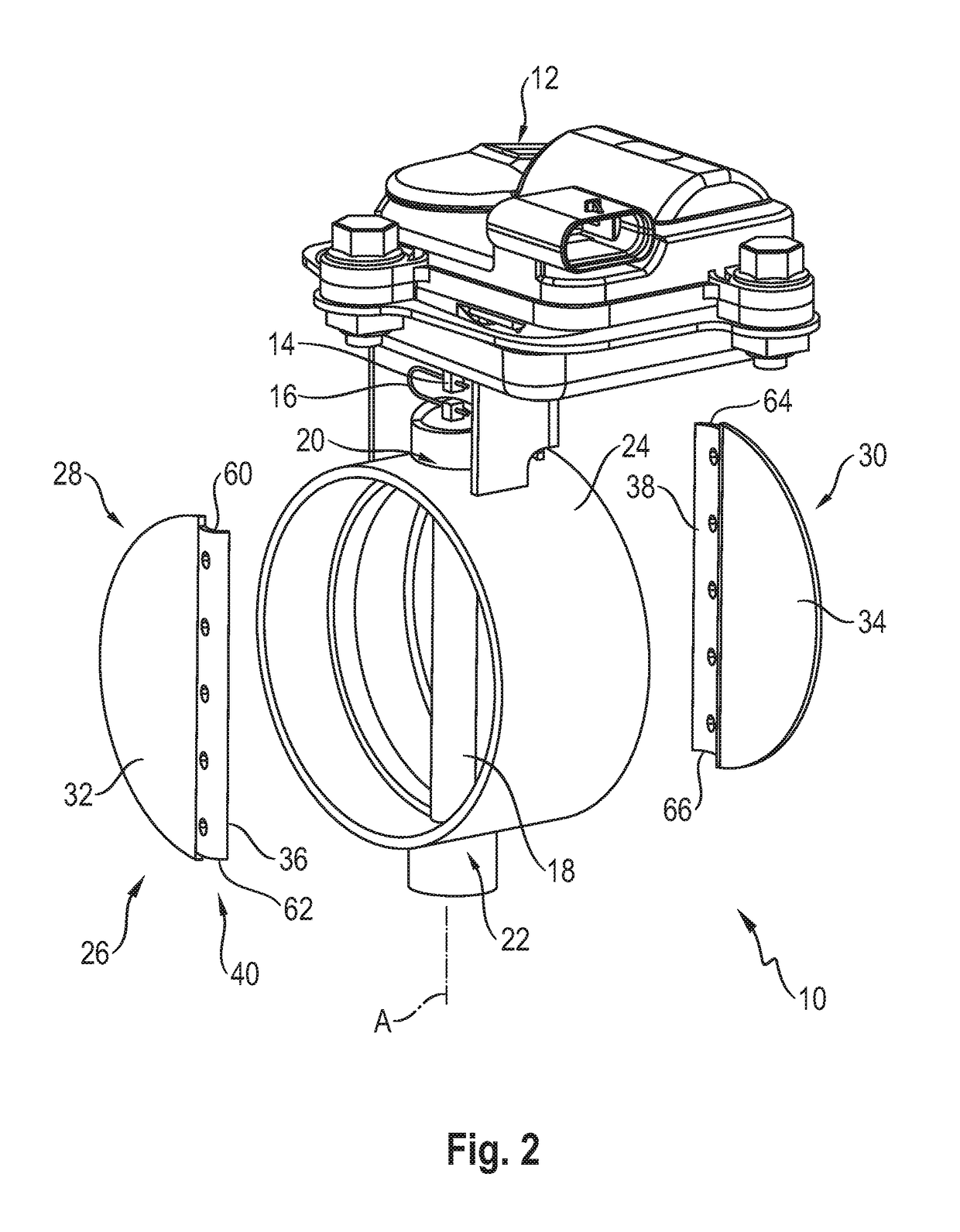 Exhaust gas flap