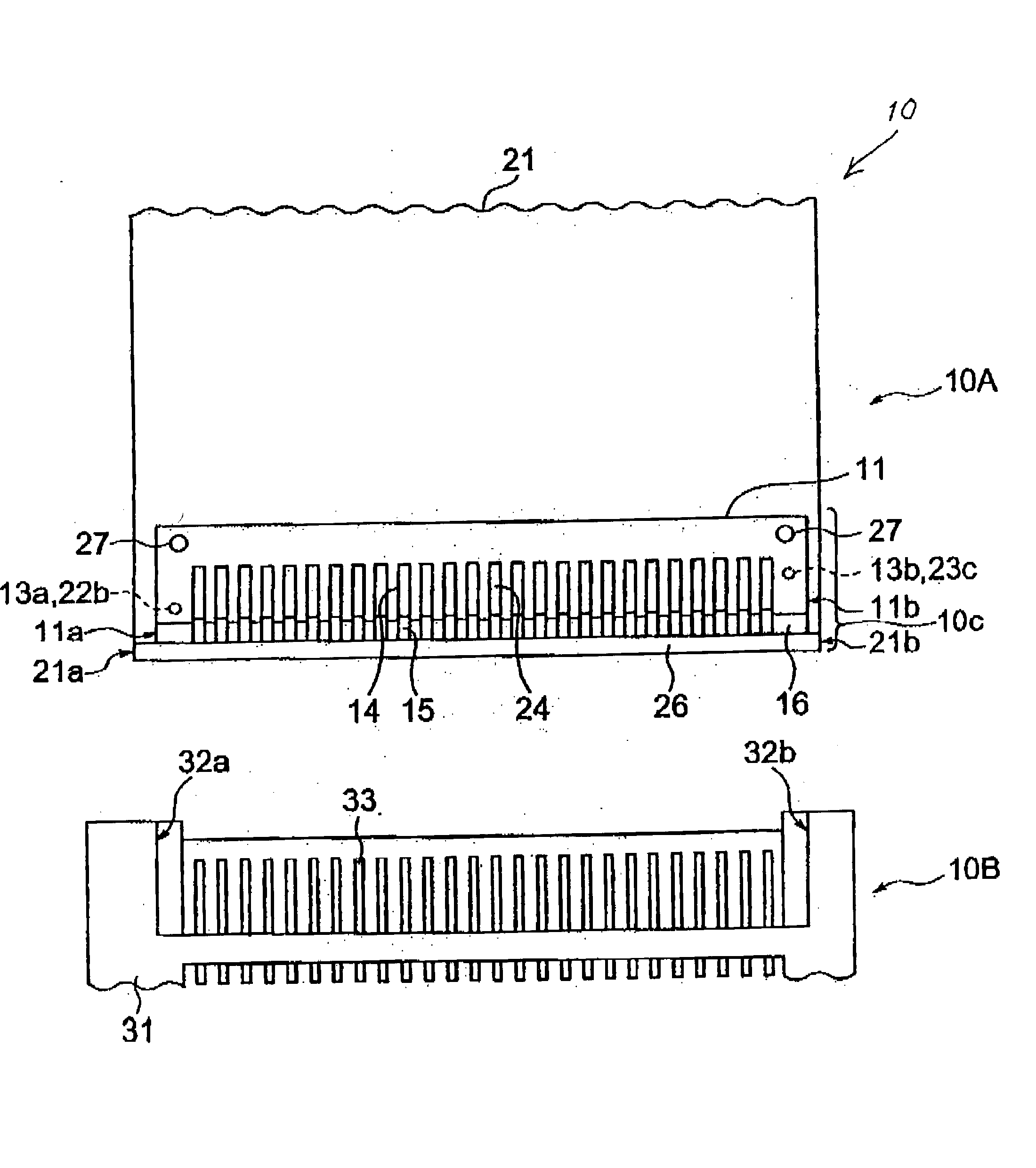 Card-edge connector and card member