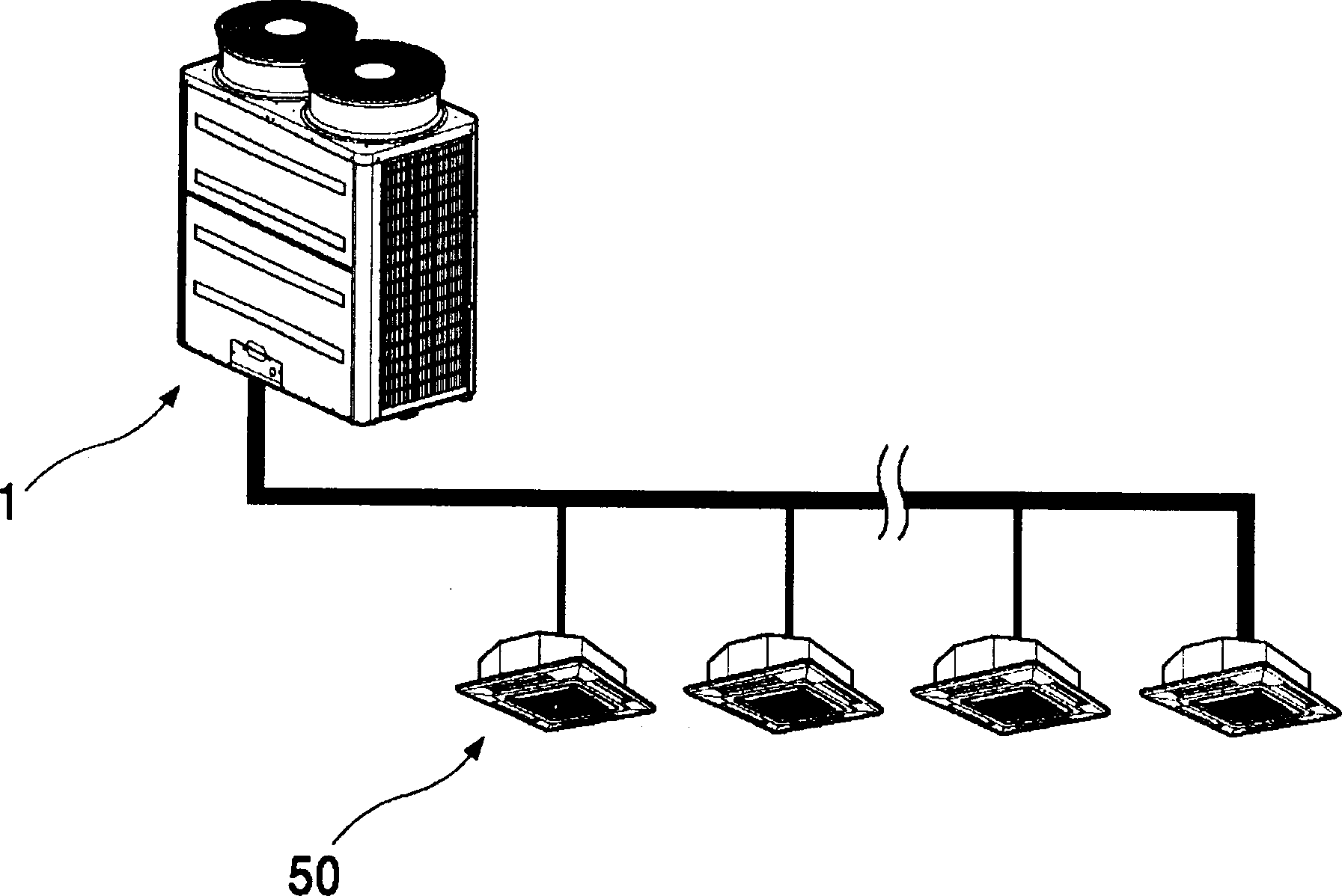 Variable liquid storage tank structure of air conditioner